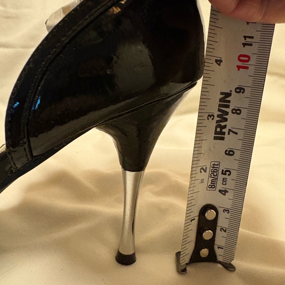 Angel Black and Silver Stiletto Heels